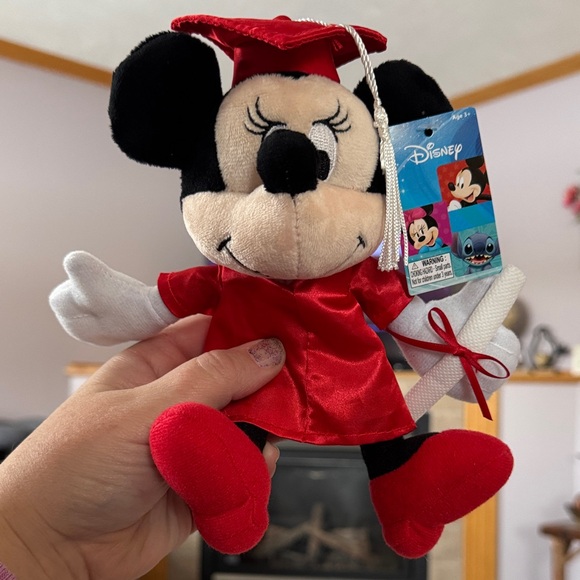 Disney Other - Disney Minnie Mouse Red Graduation Plush